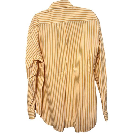 Tincati Milano Striped Dress Shirt •L• Premium Cotton Italy Orange Button Down - Picture 2 of 9